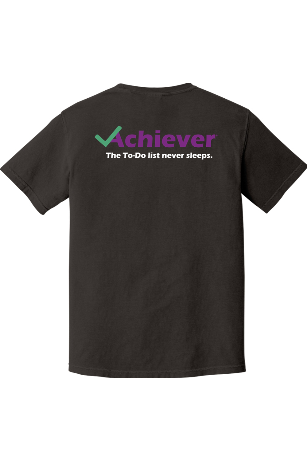 CliftonStrengths t-Shirt Achiever in Pepper Back of the shirt