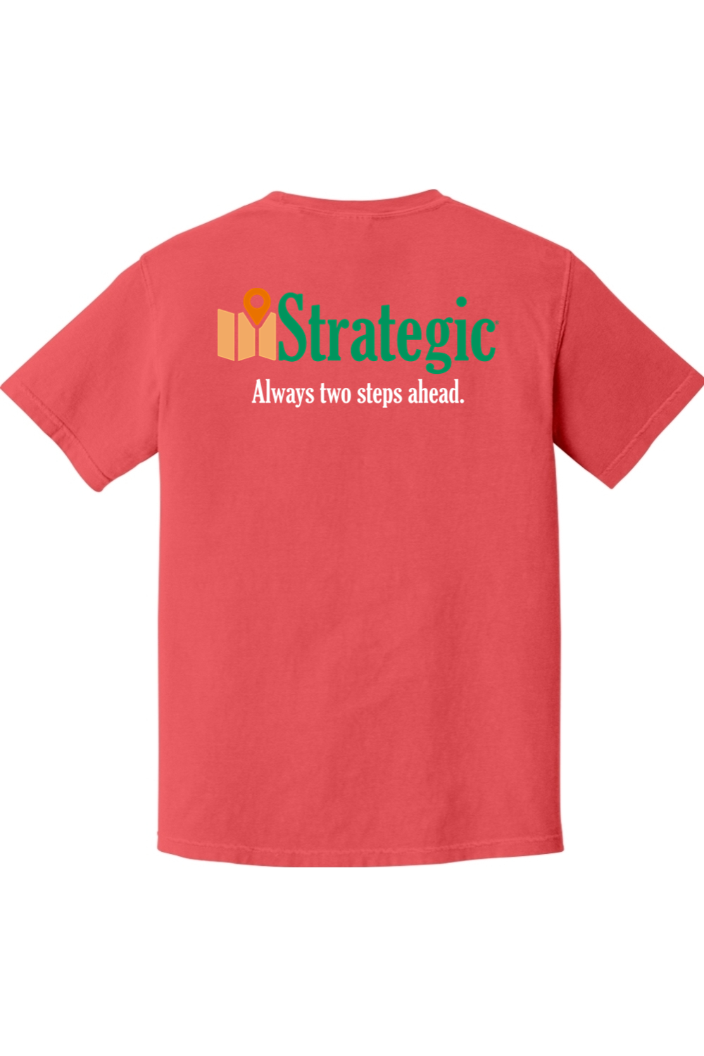 CliftonStrengths t-shirt with Strategic on Watermelon color