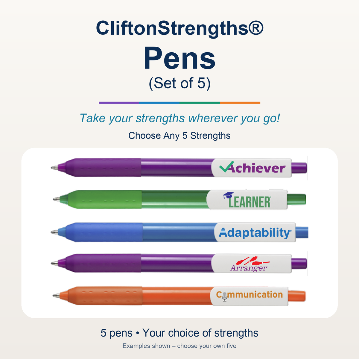 CliftonStrengths Ink Pens (Set of 5)