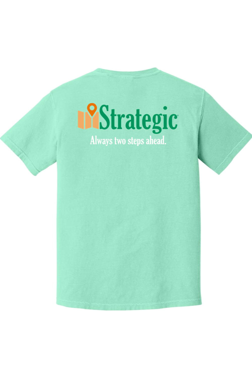 CliftonStrengths t-shirt with Strategic on the front in Island Reef color