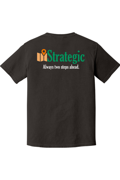 CliftonStrengths t-shirt with Strategic on the back in Pepper color
